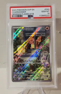 PSA 10 Charmander 044 Pokemon Svp En SV Black Star Promo 2023 Obsidian Flames Et - Image 1
