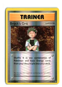 BROCK'S GRIT 74/108 XY EVOLUTIONS REVERSE HOLO POKEMON TCG NM - Image 1