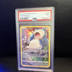 2022 POKEMON SWORD & SHIELD LOST ORIGIN #TG10 FULL ART/SNORLAX PSA 9 - Image 1
