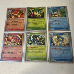 Pokemon TCG Paradox Rift Reverse Holo Simisear Simisage Simipour Pansear Pansage - Image 1