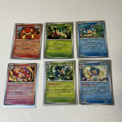 Pokemon TCG Paradox Rift Reverse Holo Simisear Simisage Simipour Pansear Pansage - Image 2