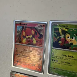 Pokemon TCG Paradox Rift Reverse Holo Simisear Simisage Simipour Pansear Pansage - Image 3