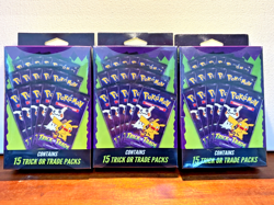 LOT OF *3* boxes POKEMON TRICK OR TRADE Booster Pack boxes-15 Packs per box - Image 1