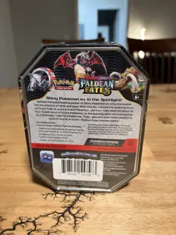 Pokemon Paldean Fates Great Tusk ex Tin (4 Packs) New Sealed English NEW SEALED - Image 2
