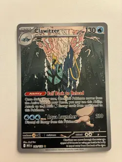 Clawitzer 141/132 Pokemon Mega Evolution Illustration Rare - Image 1