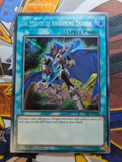The Melody of Awakening Dragon - LCKC-EN028 Secret Rare 1st Ed Yugioh NM/VLP - Image 1