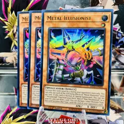 3x Yugioh Playset Metal Illusionist MP25-EN241 Ultra Rare 1st Ed Near Mint - Image 1