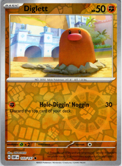 Diglett 103/197 | Obsidian Flames | Common Reverse Holo | NM Pokemon Card - Image 1