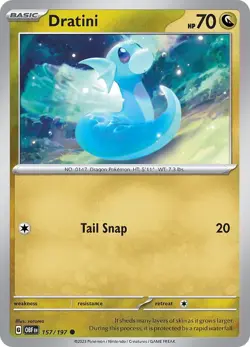 Dratini 157/197 | Obsidian Flames | Common Non Holo | NM Pokemon Card - Image 1