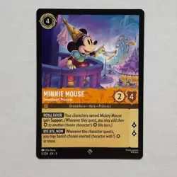 Minnie Mouse 5/204 Disney Lorcana Fabled Regular Super Rare Card NM - Image 1