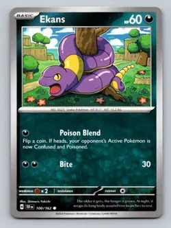 2024 Pokemon Card SV05: Temporal Forces Ekans 100/162 - Image 1
