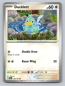 2024 Pokemon Card SV06: Twilight Masquerade Ducklett 139/167 - Image 1