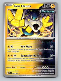 2024 Pokemon Card SV05: Temporal Forces Iron Hands 61/162 - Image 1