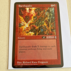 MTG Magic The Gathering - Earthquake - Oversized Sorcery 6x9 Tempest Season - Image 1