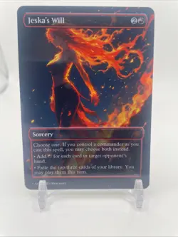 MTG Jeska's Will Foil Fanart V2 Borderless Card For EDH / Playtest Commander - Image 1