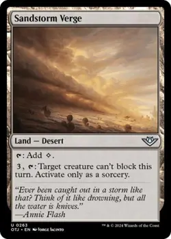 Sandstorm Verge -Foil Near Mint MTG Outlaws of Thunder Junction - Image 1