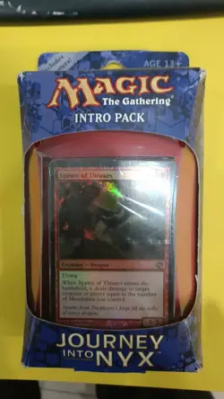 MTG Journey Into Nyx VORACIOUS RAGE Intro Deck BR 2014 with 2 Booster Packs - Image 1