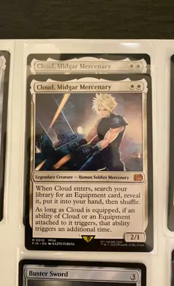 MTG FINAL FANTASY FIN- Cloud Midgar Mercenary, Buster Sword Starter Deck S Tier - Image 2