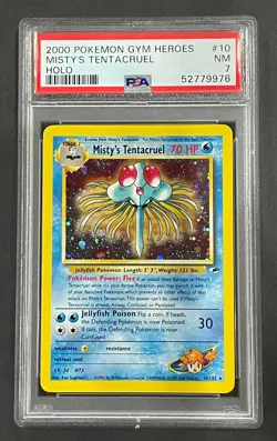 2000 Pokemon Gym Heroes - Misty's Tentacruel Holo #10 - PSA 7 - FREE Shipping - Image 1