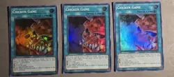 YuGiOh Chicken Game 3x OP26-EN010 Super Rare NM - Image 1