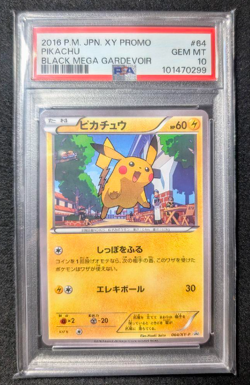 PSA 10 Gem Mint Pikachu 064/XY-P Promo Black Mega Gardevoir Japanese Card Graded - Image 1
