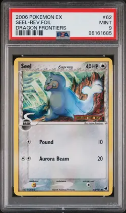 Pokemon Card Reverse Holo Seel 62/101 PSA 9 MINT ex Dragon Frontiers - Image 3