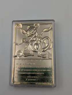 23k Gold Plated Nintendo Pokemon Mewtwo Trading Card - Image 3