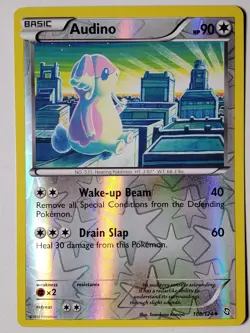 REVERSE HOLO Audino 108/124 VLP/NM Dragons Exalted Pokemon Card Tomokazu Komiya - Image 1