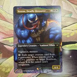 Venom, Deadly Devourer Borderless 22 MTG Marvel's Spider-Man Non-Foil - Image 1