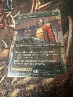 NM Borderless Foil Miles Morales, MTG, Marvel's Spider-Man, Magic, 200 IN HAND - Image 1