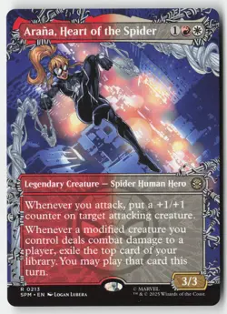 MTG - Arana, Heart of the Spider (Borderless) R Marvel's Spider-Man 213 LP-NM - Image 1