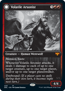 MTG | Volatile Arsonist // Dire-Strain Anarchist [Innistrad: Double Feature] Nea - Image 1