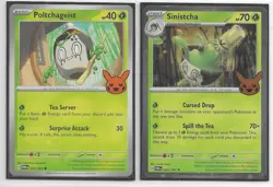 Poltchageist & Sinistcha - 2 Card Lot - Pokemon Trick Or Trade - Stamped - Image 1