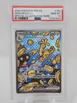 2025 Pokemon Prismatic Evolution Gholdengo ex SIR PSA 10 - Image 1