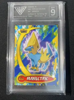 Electrike , Manectric Evolution Pokemon 2004 Topps ADV Challenge GET GRADED 9,9 - Image 4