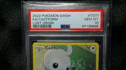 PSA 10 - Pop 79 - 2022 Pokemon Sword & Shield Lost Origin FA Castform TG11 - Image 2