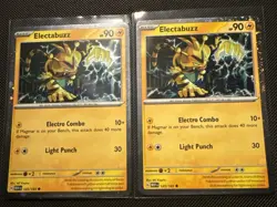 Pokemon Tcg 151 Electabuzz Promos Both HD Cosmo And Pixel Holo With Swirls - Image 1