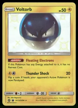 Voltorb SV13/SV94 Shiny Holo Rare Holo NM Pokemon Hidden Fates: Shiny Vault - Image 1