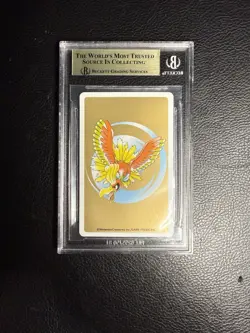 1999 Pokemon Japanese Gold Poker Set Meganium 7 Of Clubs #154 BGS 9.5 DMG SLAB - Image 2