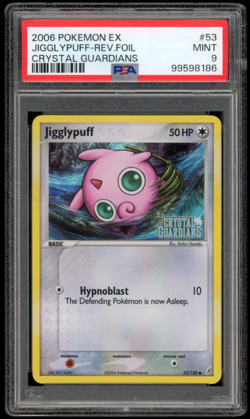 Pokemon PSA 9 Mint EX Crystal Guardians Reverse Holo Jigglypuff 53/100 (MD) - Image 1