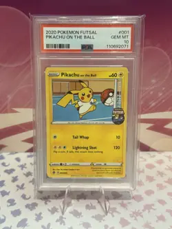 Pokemon Pikachu on the Ball Futsal Promo #001 PSA 10 Gem Mint - Image 1
