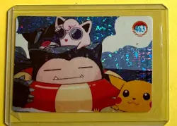 PIKACHU SNORLAX JIGGLYPUFF AT SEA Pokemon Pocket Monsters Vending Prism Sticker - Image 1