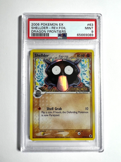 PSA 9 Mint Shellder Reverse Holo 2006 Pokemon EX Dragon Frontiers #63 - Image 1