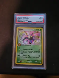 Pokemon PSA 9 MINT Lileep 56/92 EX Legend Maker Reverse Holofoil 2006 Foil - Image 1