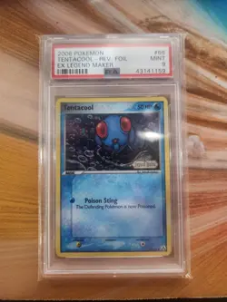 Pokemon Ex Legend Maker Tentacool Reverse Foil Psa 9 - Image 1