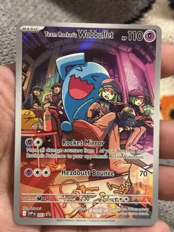 Team Rocket's Wobbuffet 203 Promo Holo NM Pokemon SV: Scarlet & Violet Promo - Image 1