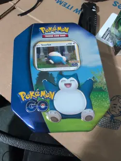 Pokemon TCG Pokemon Go SNORLAX Gift Tin Factory Sealed - 4 Booster Packs PoGo - Image 1