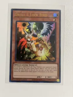 Yugioh Droll & Lock Bird - RA02-EN006 - Ultra Rare - 1st Edition NM - Image 1