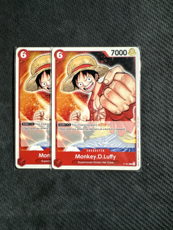 ONE PIECE PROMO ENGLISH CARD GAME CARTE 2x Monkey D. Luffy P-001 MINT - Image 1
