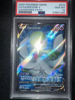 Pokemon Gardevoir V TCG Champions Path Holo Card 070/073 Full Art PSA 10 Gem MT - Image 1